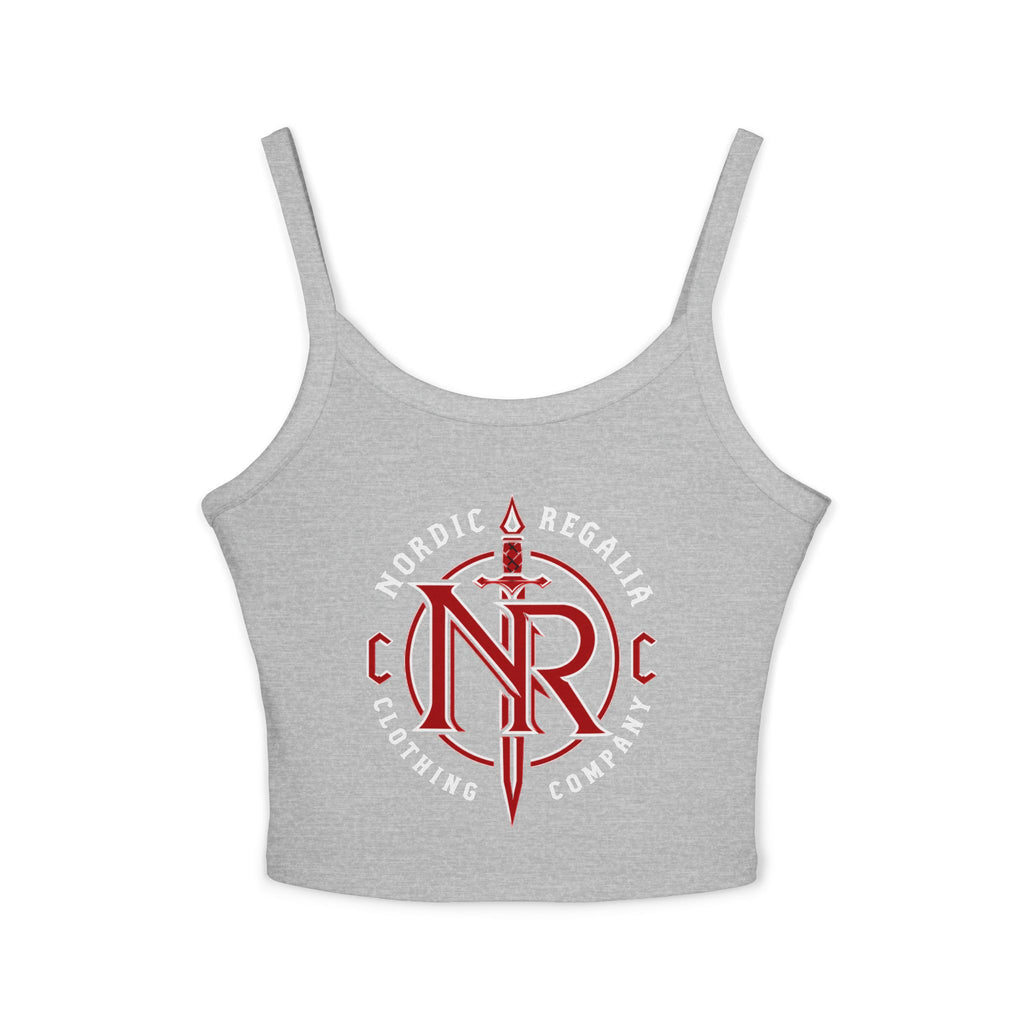 Nordic Regalia Crop Tank Top — Red Sword Emblem