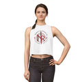 Nordic Regalia Logo Crop Top — Women's Viking Sword Emblem Tank