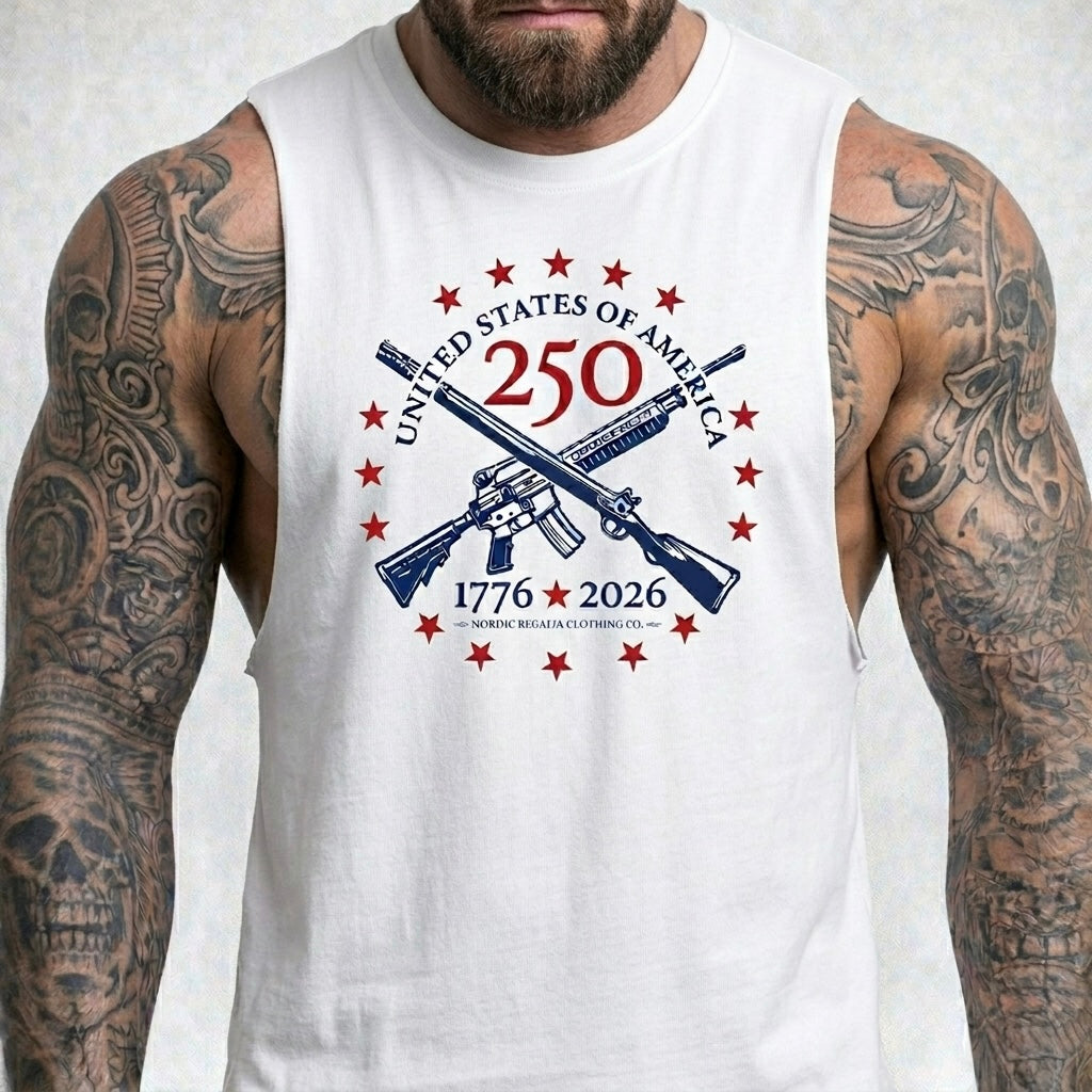 250th Anniversary Rifle Crest - Muscle Shirt