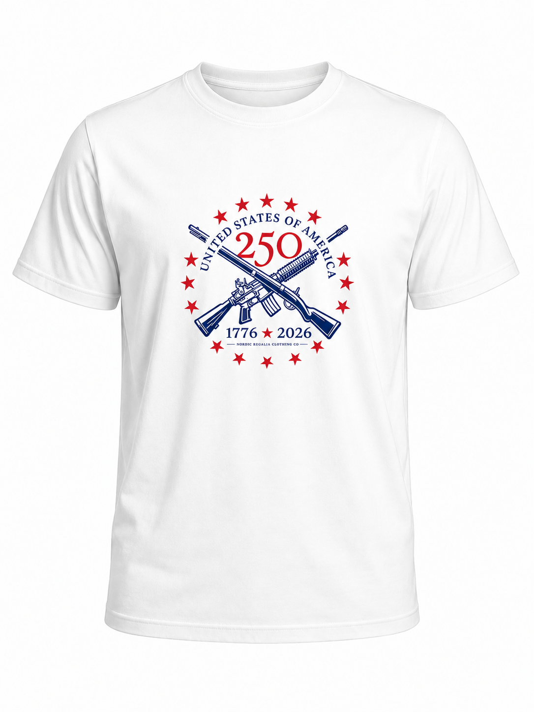 250th Anniversary Rifle Crest Tee – Nordic Regalia Clothing Company
